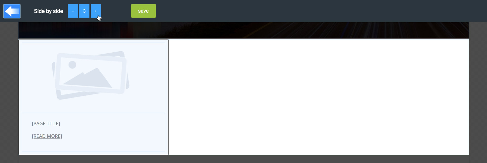 LiquidBlox editor - setting items side by side