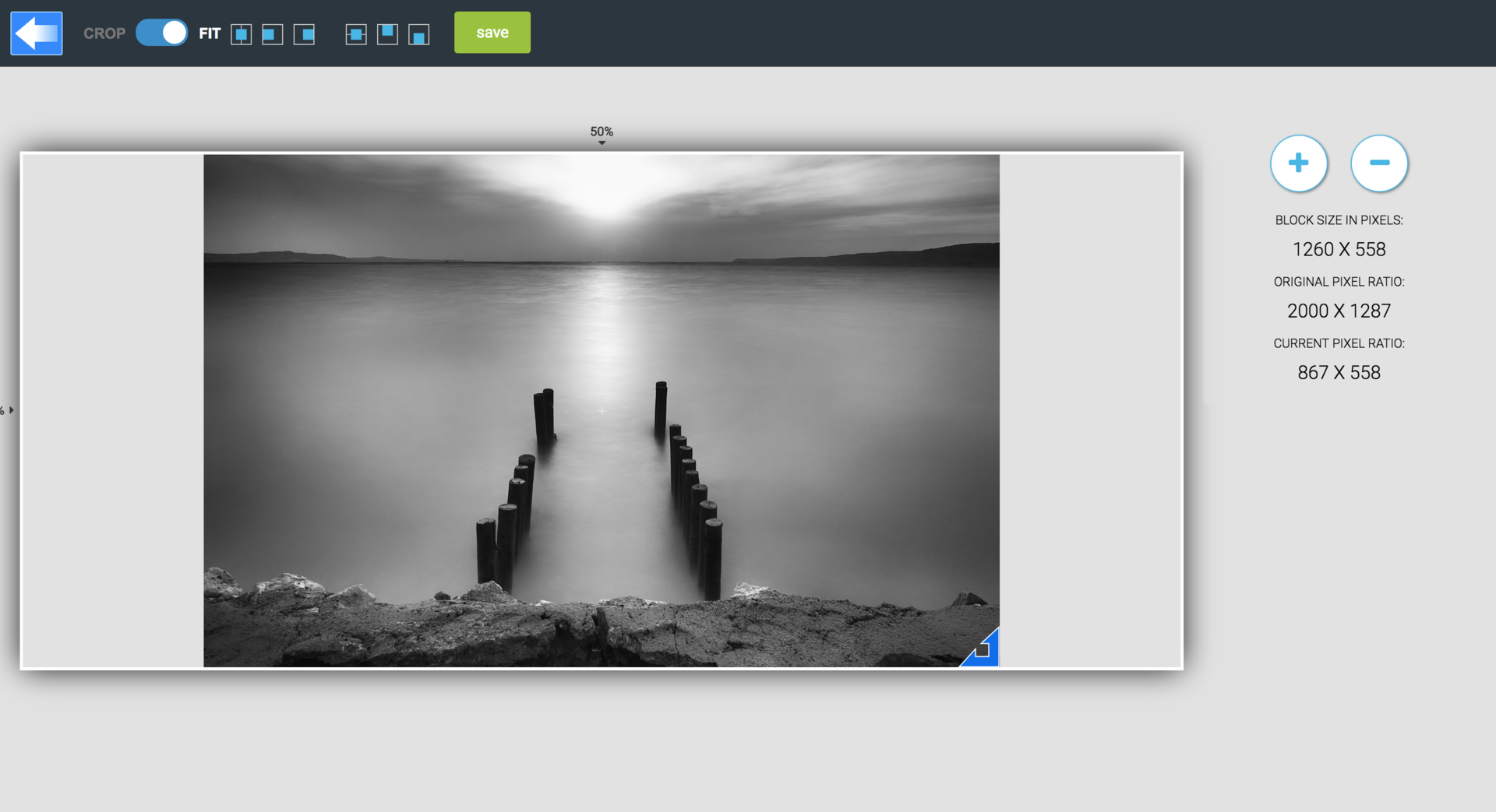 LiquidBlox image editor - image fitting