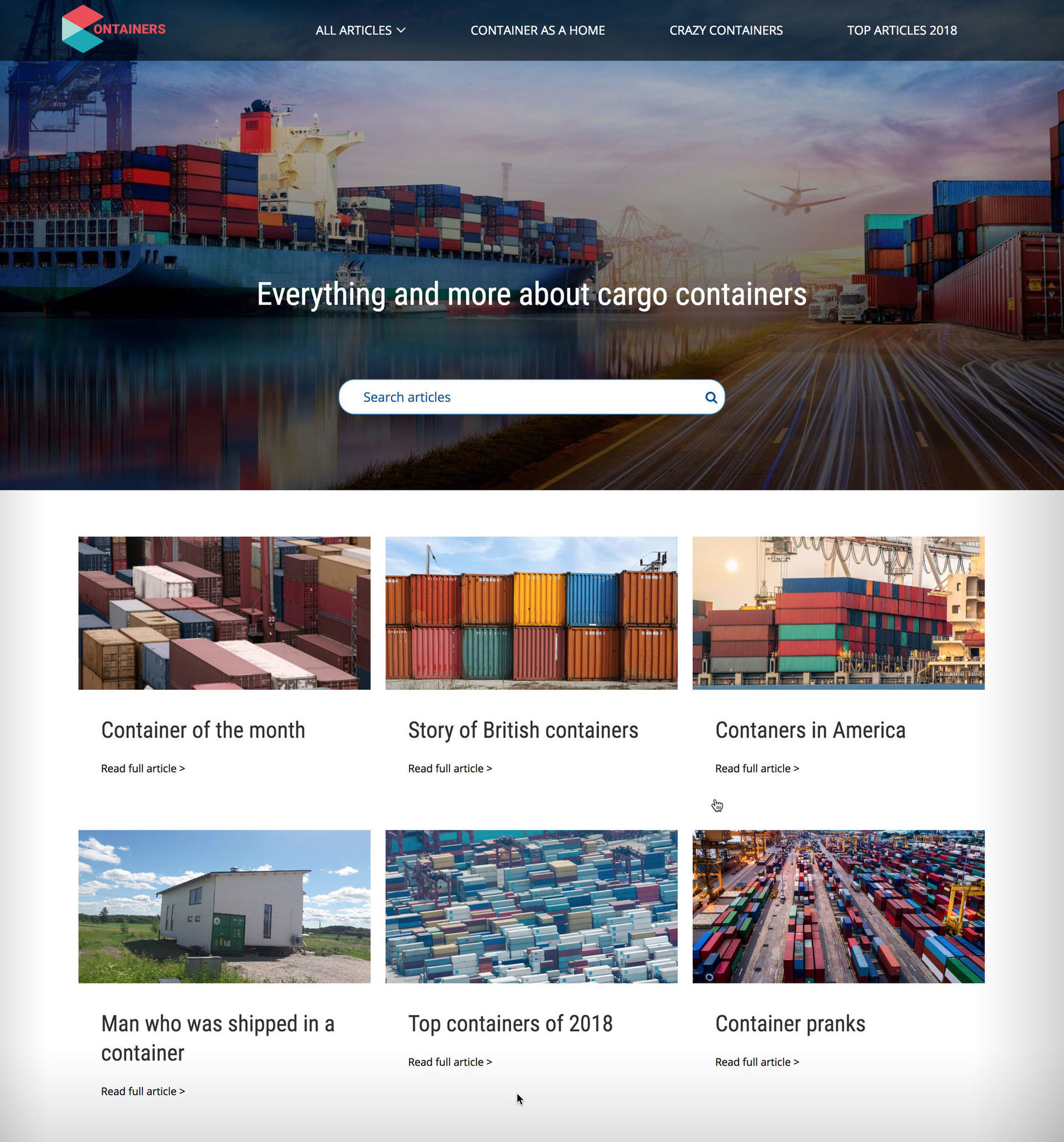 LiquidBlox web page with page list items