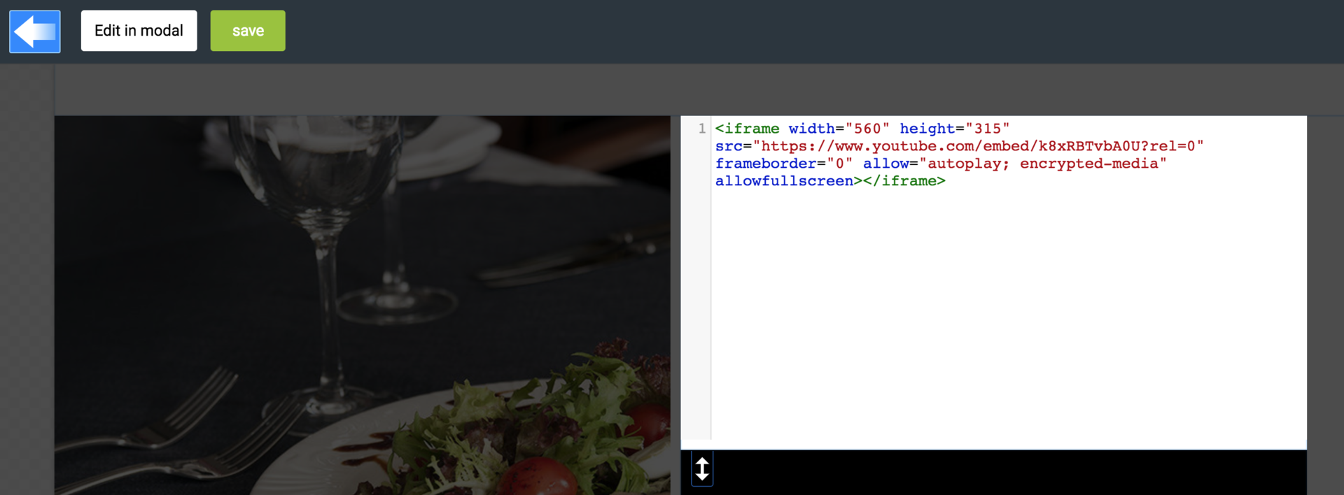 LiquidBlox editor - pasting the HTML code to content blox