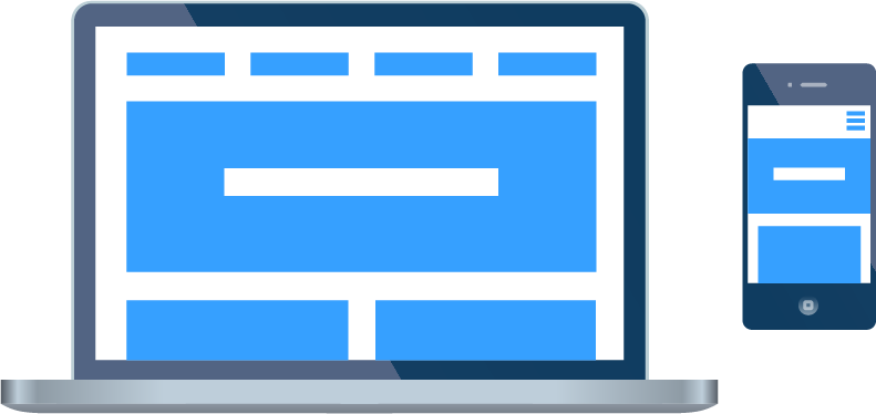 Automatically responsive website design with blocks