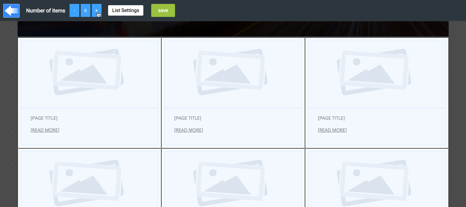 LiquidBlox editor - choosing the number of list items