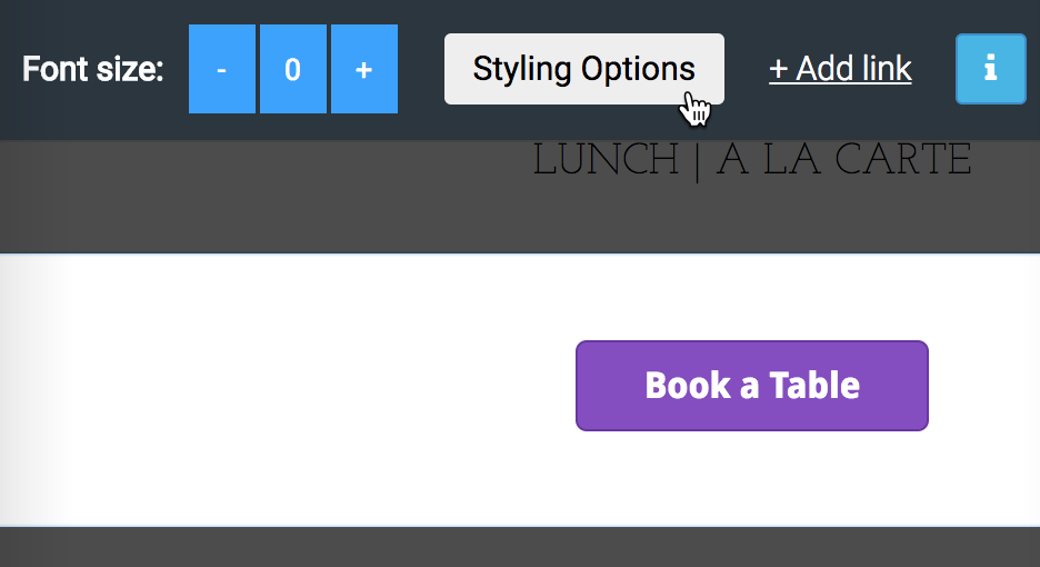 LiquidBlox editor - button styling options