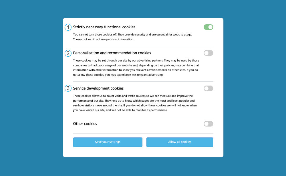 LiquidBlox cookie banner - optional cookies