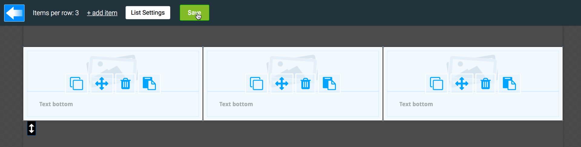 LiquidBlox editor - save adjusted list items