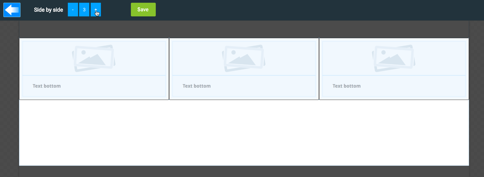LiquidBlox editor - list items side by side