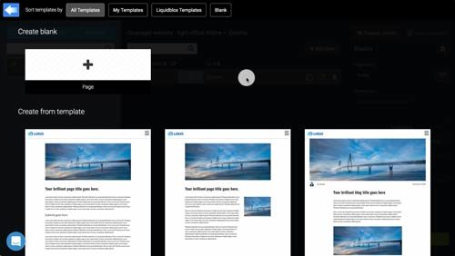 Sivujen tekeminen LiquidBloxilla