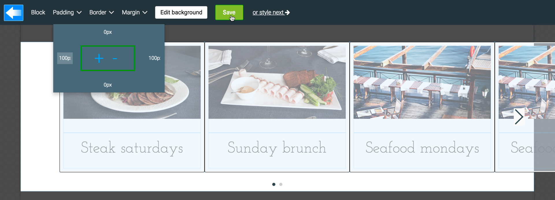 LiquidBlox editor - styling the slider