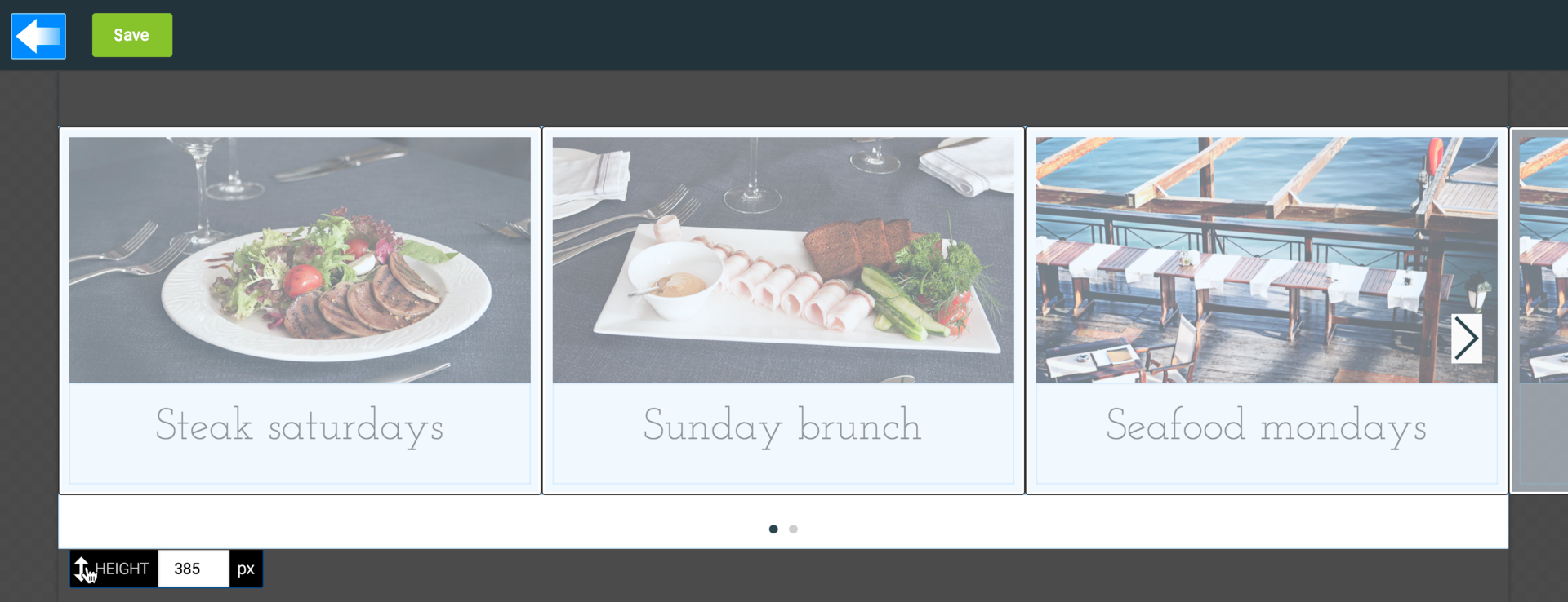LiquidBlox editor - adjusting the height of a slider