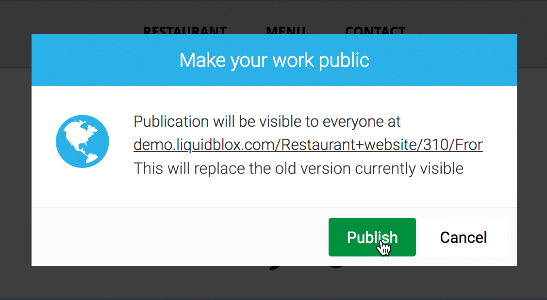 LiquidBlox editor - make your work public