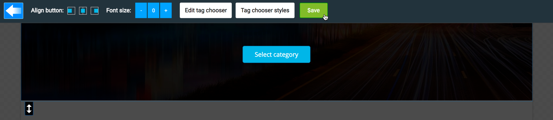 LiquidBlox editor - saving the tag chooser