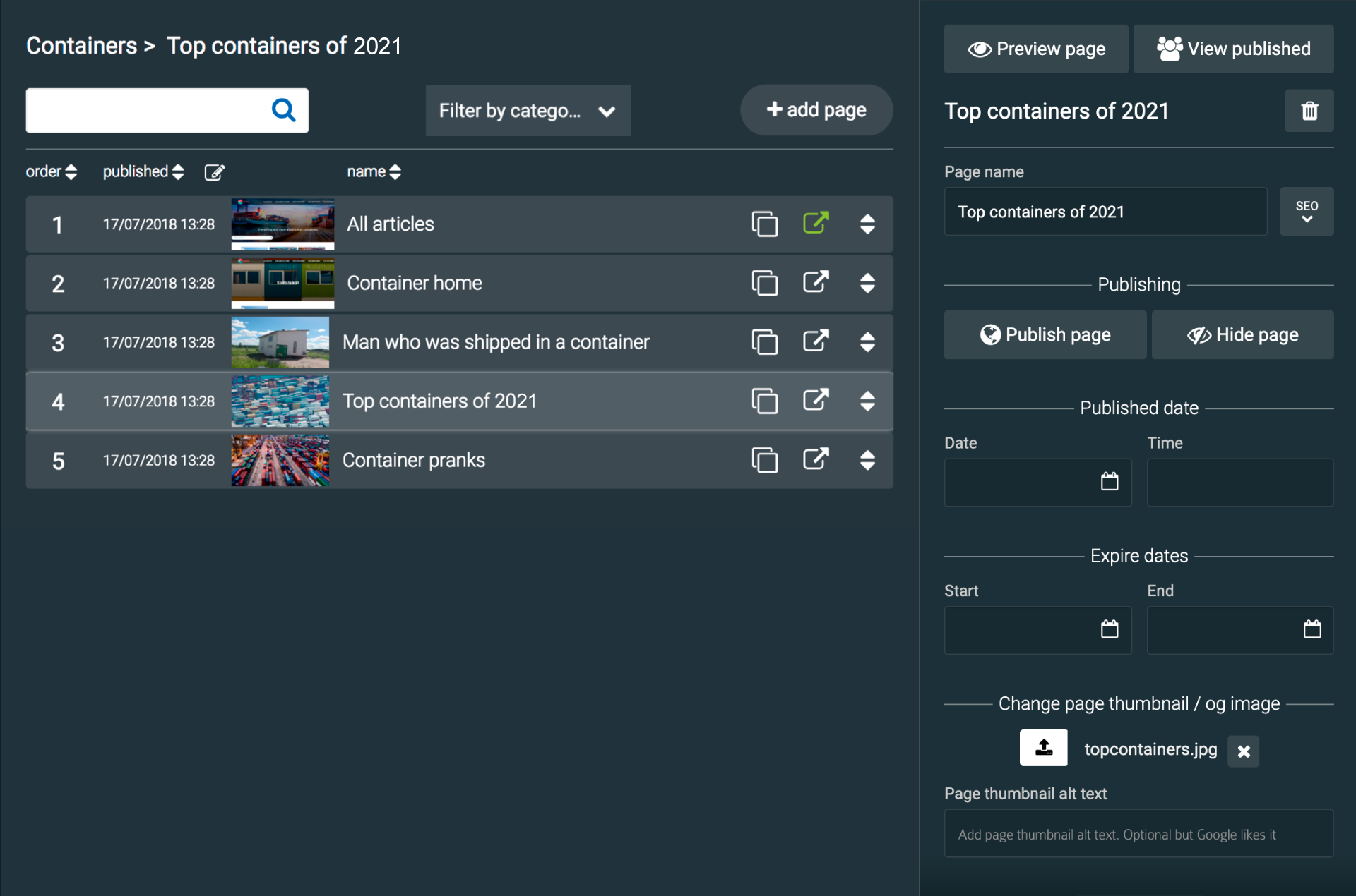 LiquidBlox editor - category tag groups