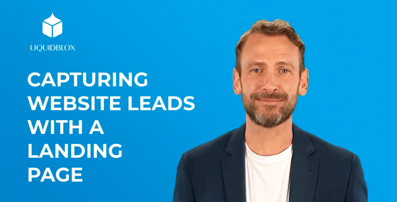 Capturing website leads with a landing page