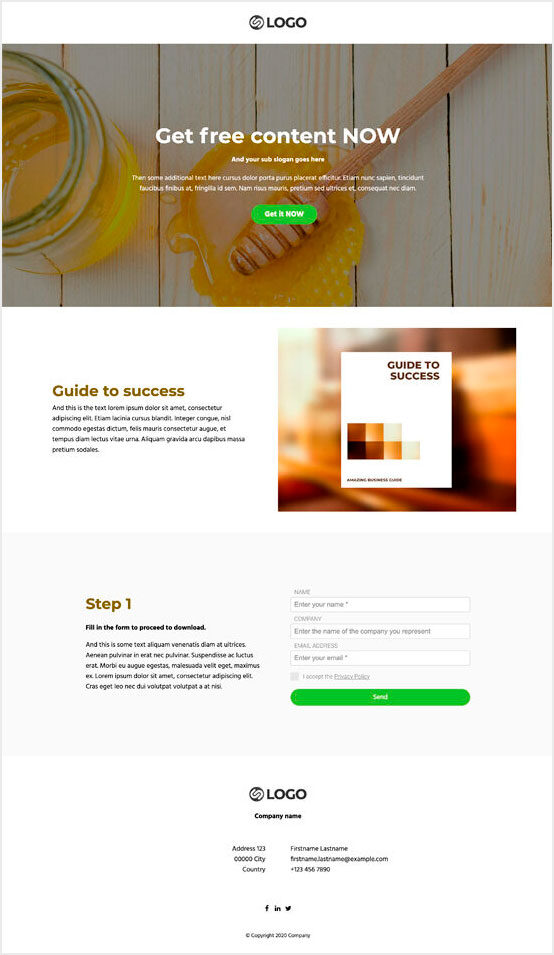 Create a honeypot landing page