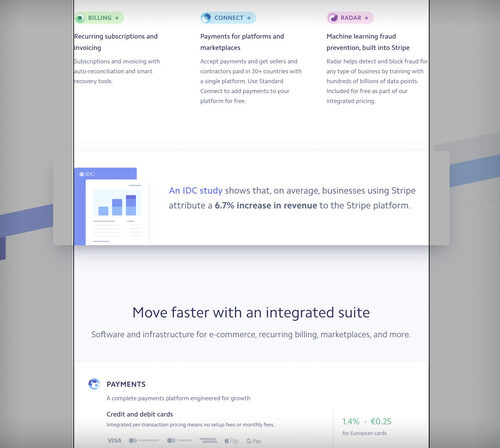 Alignment in web design example 1