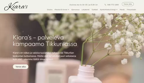 Kotisivut kampaamolle.