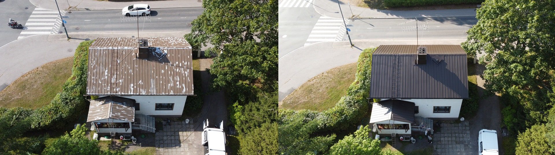 Maalattu peltikatto hyvinkäällä ennen ja jälkeen kuva
