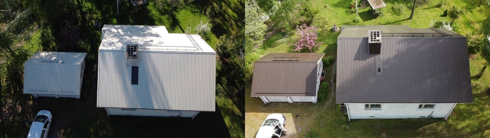 Maalattu peltikatto Hämeenlinna