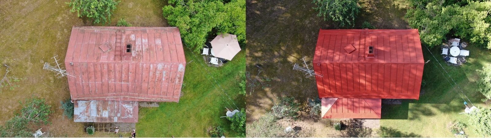 Maalattu peltikatto Hausjärvi