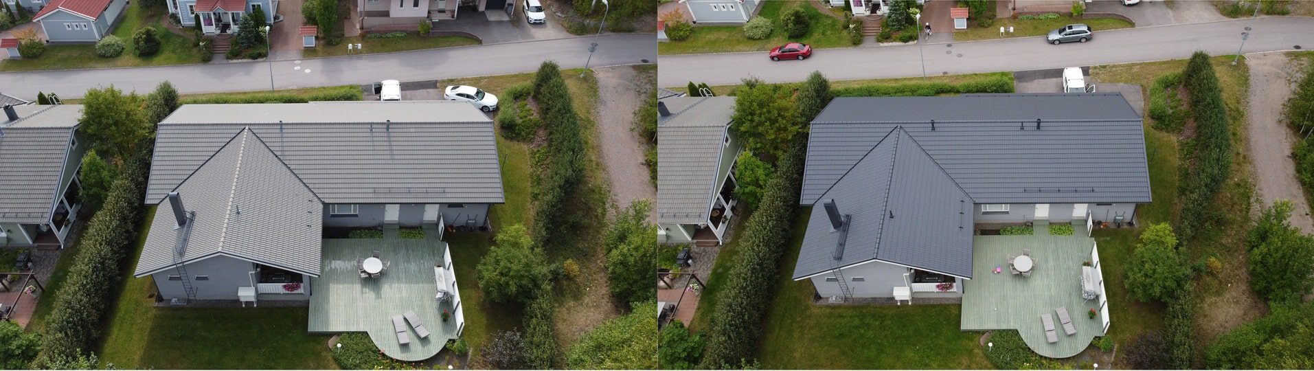 Maalattu tiilikatto hyvinkäällä ennen ja jälkeen kuva