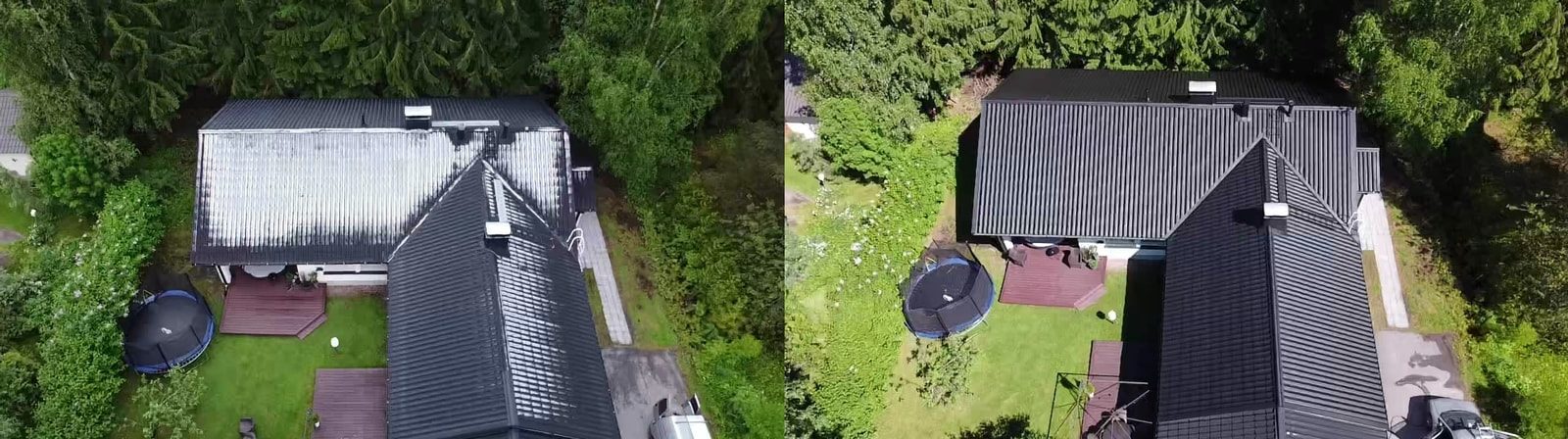 Maalattu peltikatto Riihimäellä