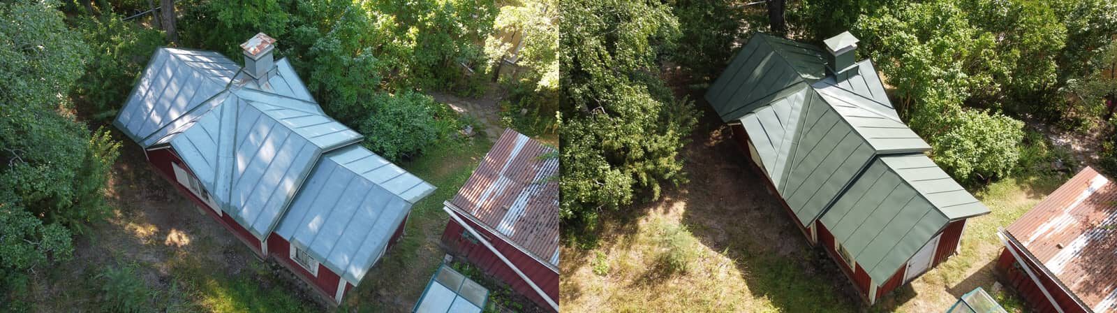 Maalattu katto Vihdissä