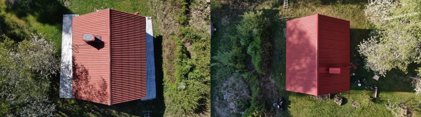 Pinnoitettu mineriitti katto Salossa