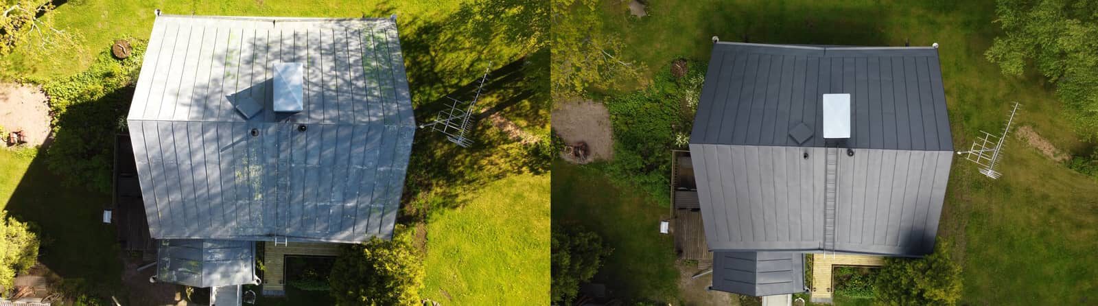 Maalattu peltikatto Janakkala