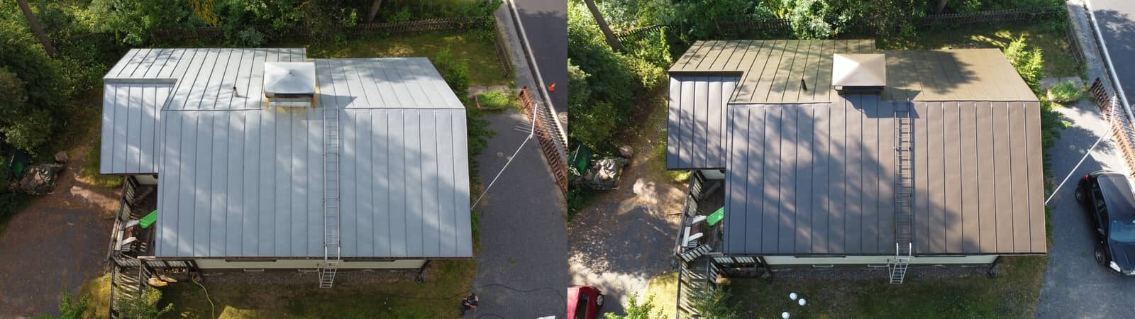 Maalattu ja pesty peltikatto hyvinkäällä