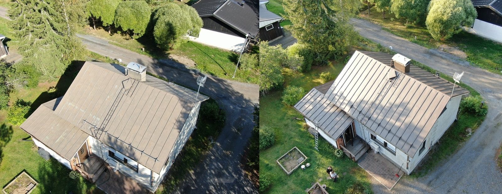 Maalattu peltikatto Toijala