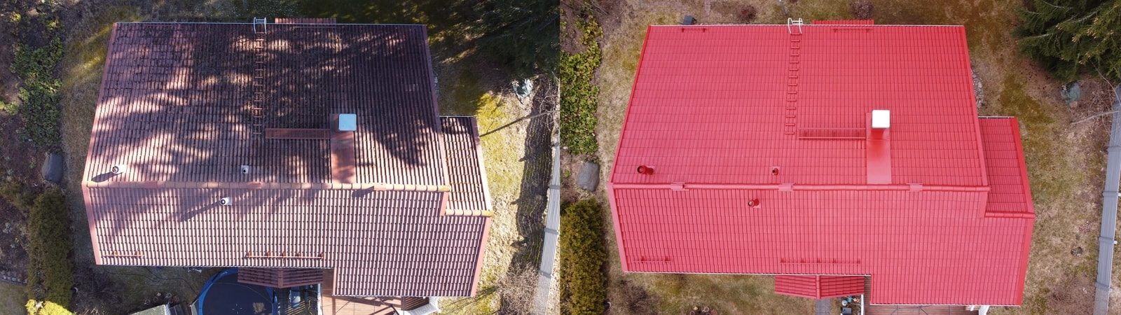 Maalattu tiilikatto Mäntsälässä