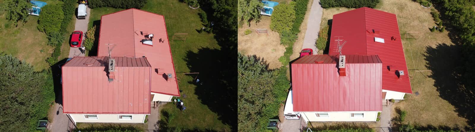 Pesty ja maalattu peltikatto hyvinkää