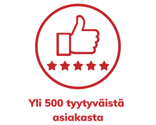 yli 500 tyytyväistä asiakasta Vihdissä
