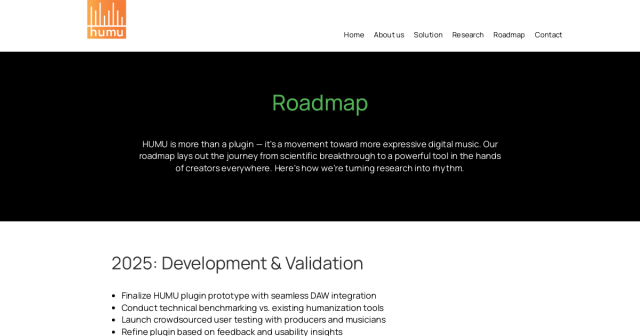 Humu Sample Roadmap | HUMU